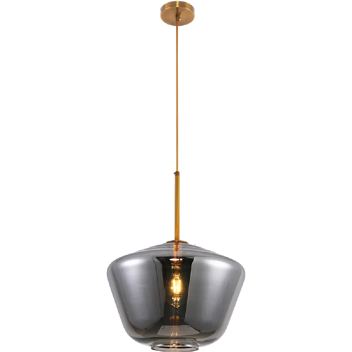 Lampe de plafond en cristal - Lampe suspendue de style vintage - Erik Gris transparent Lampe de plafond en cristal - Lampe suspendue de style vintage - Erik Gris transparent