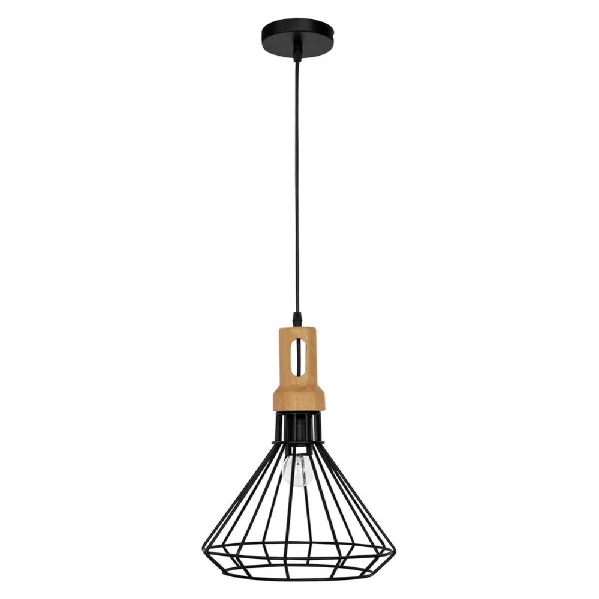 Lampe de plafond rétro - Lampe suspendue design - Vilma Noir Lampe de plafond rétro - Lampe suspendue design - Vilma Noir