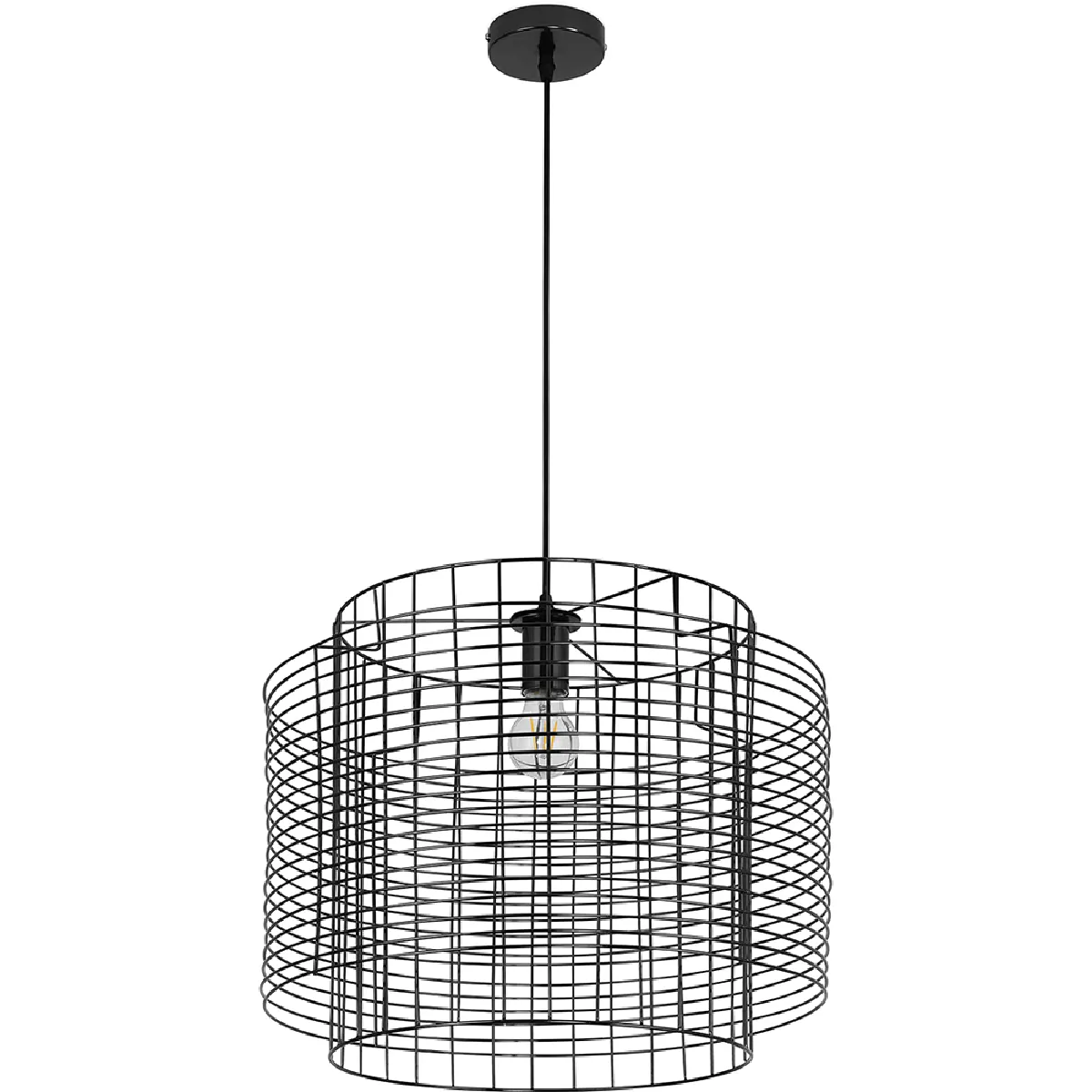 Lampe de plafond rétro - Lampe suspendue design - Lars Noir Lampe de plafond rétro - Lampe suspendue design - Lars Noir