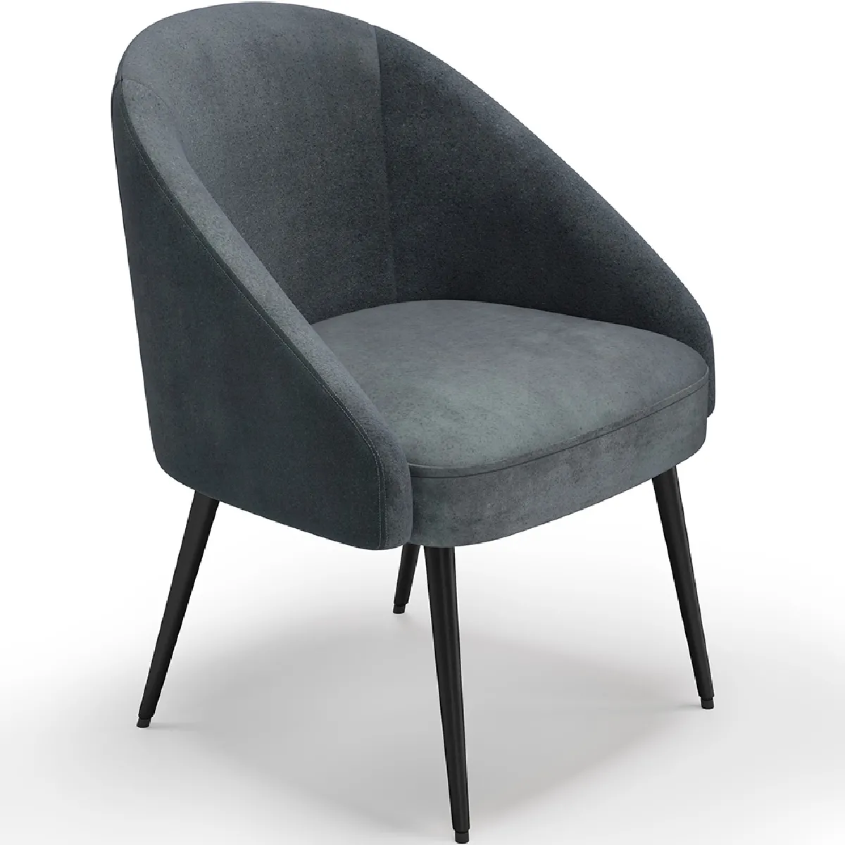 Fauteuil design - Revêtu de velours - Wasda Gris clair Fauteuil design - Revêtu de velours - Wasda Gris clair