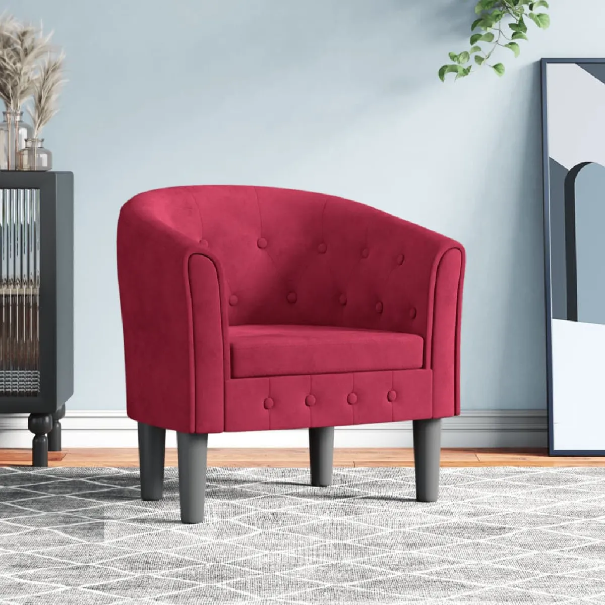 Fauteuil velours - vue 5