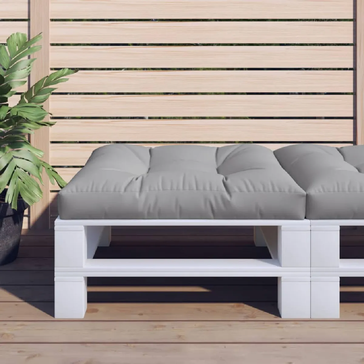 vidaXL Coussin de palette - Gris
