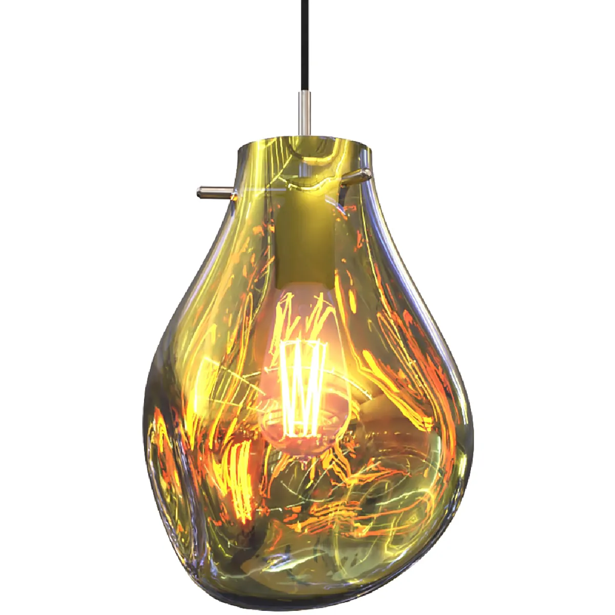 Lampe de plafond en verre - Suspension design - Vera Doré Lampe de plafond en verre - Suspension design - Vera Doré