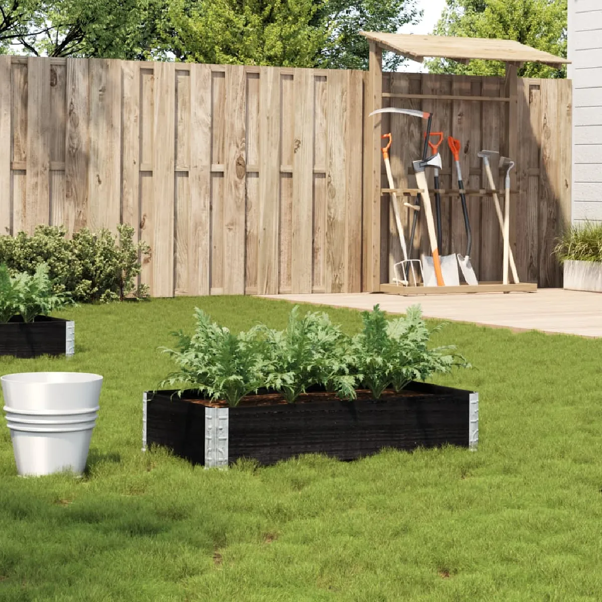 vidaXL Jardinière 100x50 Bois de pin - vue 2