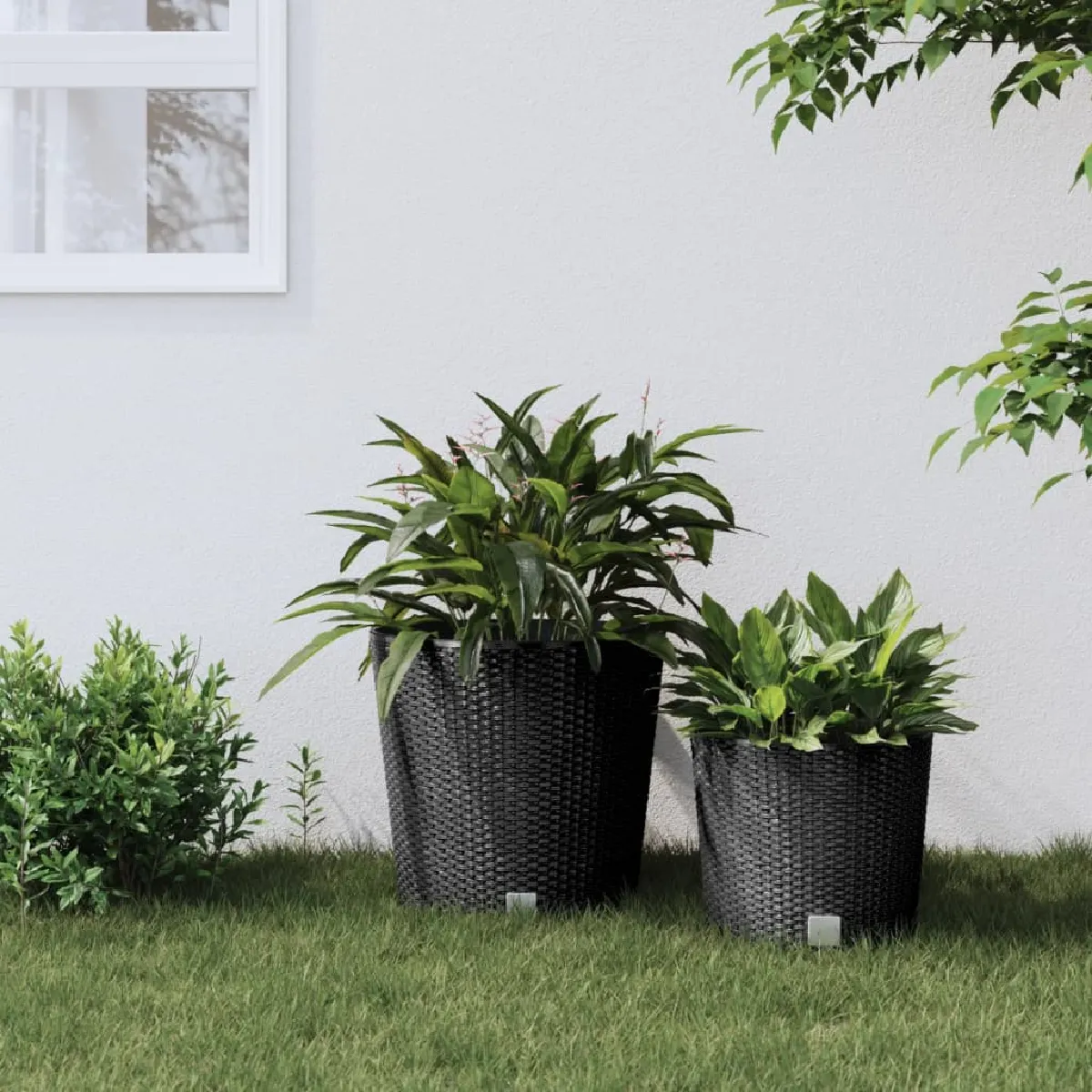 Non Communiqué Anthracite Jardinière Et Intérieur Amovible 35 37,5 L Rotin Pp - Image 3