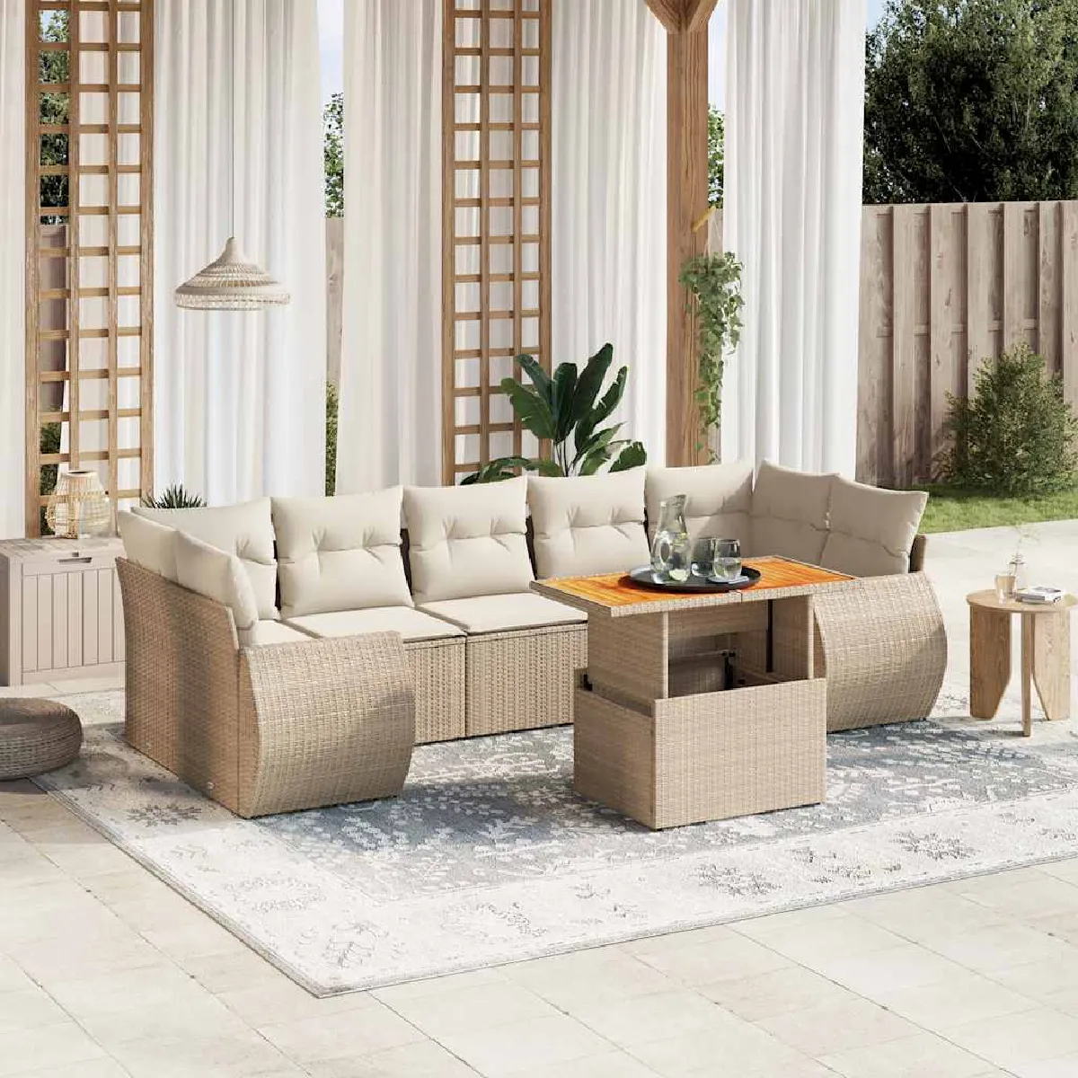 Salon de jardin VIDAXL 8 pcs - vue 7