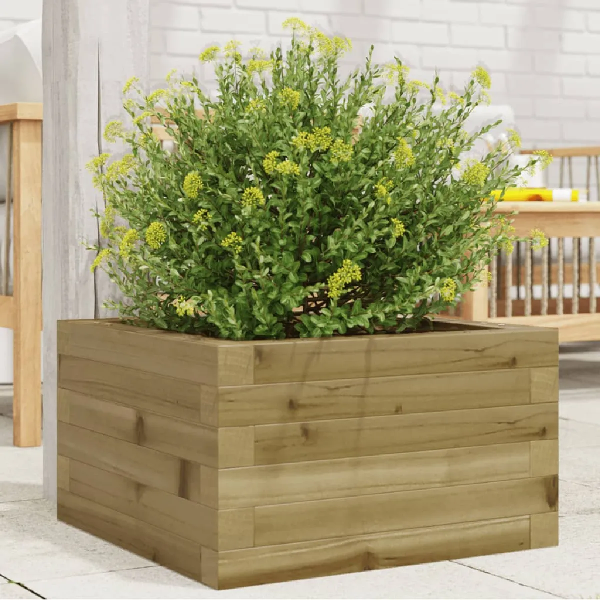 Vidaxl Marron Jardinière 40X40x23 Cm Bois De Pin Imprégné - Image 2