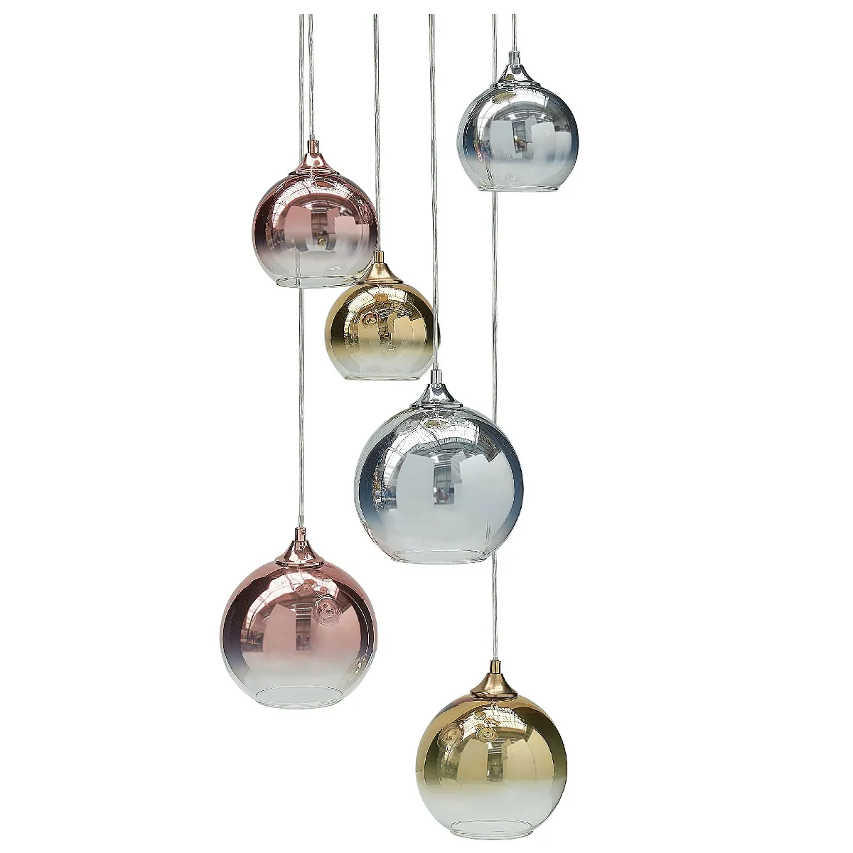 Beliani Lampe suspension TOOMA - Verre et laiton Beliani Lampe suspension TOOMA - Verre et laiton