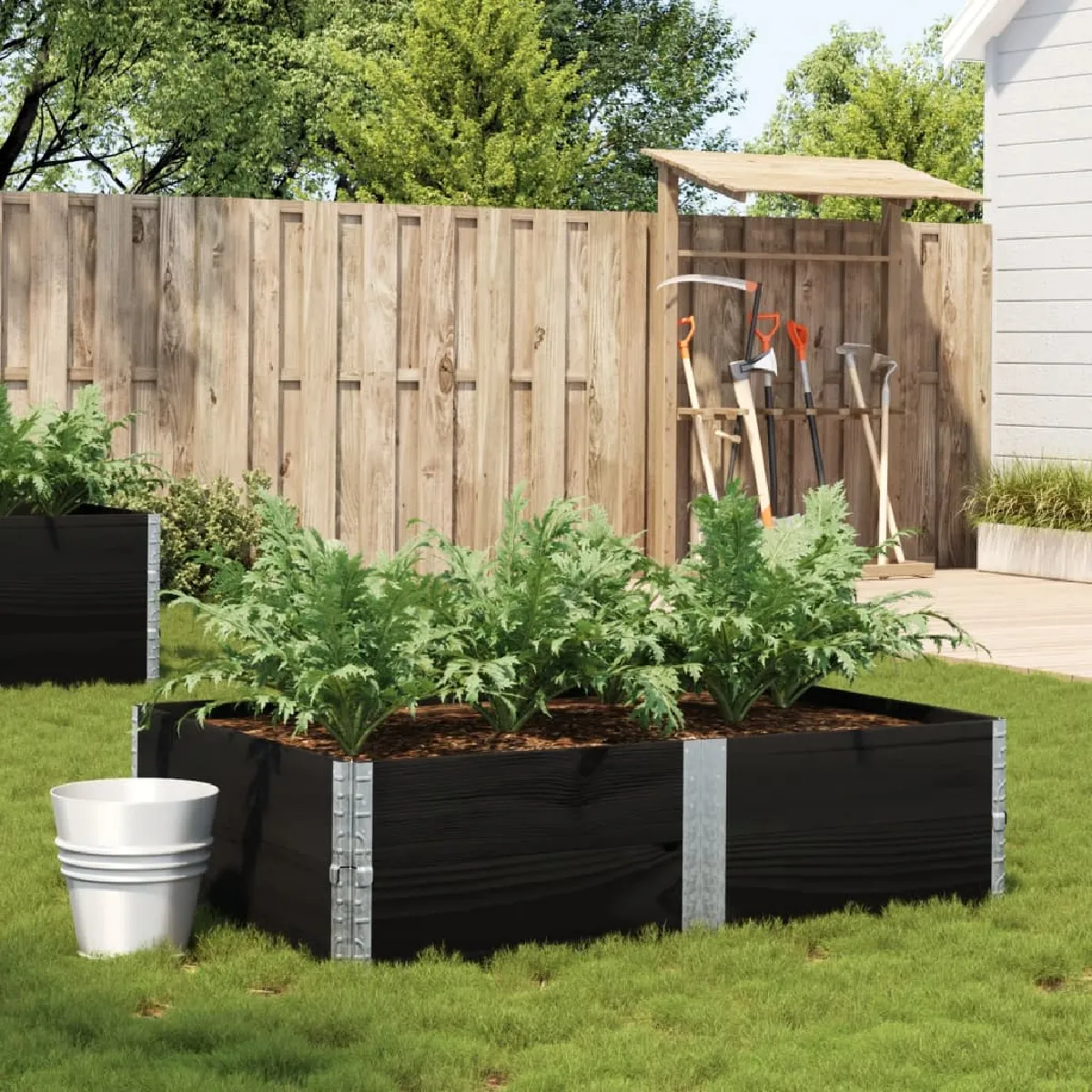 vidaXL Jardinière Empilable Bois de Pin - vue 2