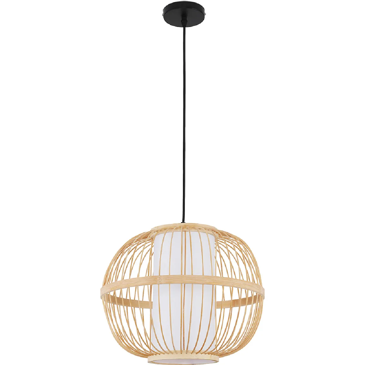 Lampe de plafond en bambou - Lampe suspendue de stile Boho Bali - Kaula Bois naturel