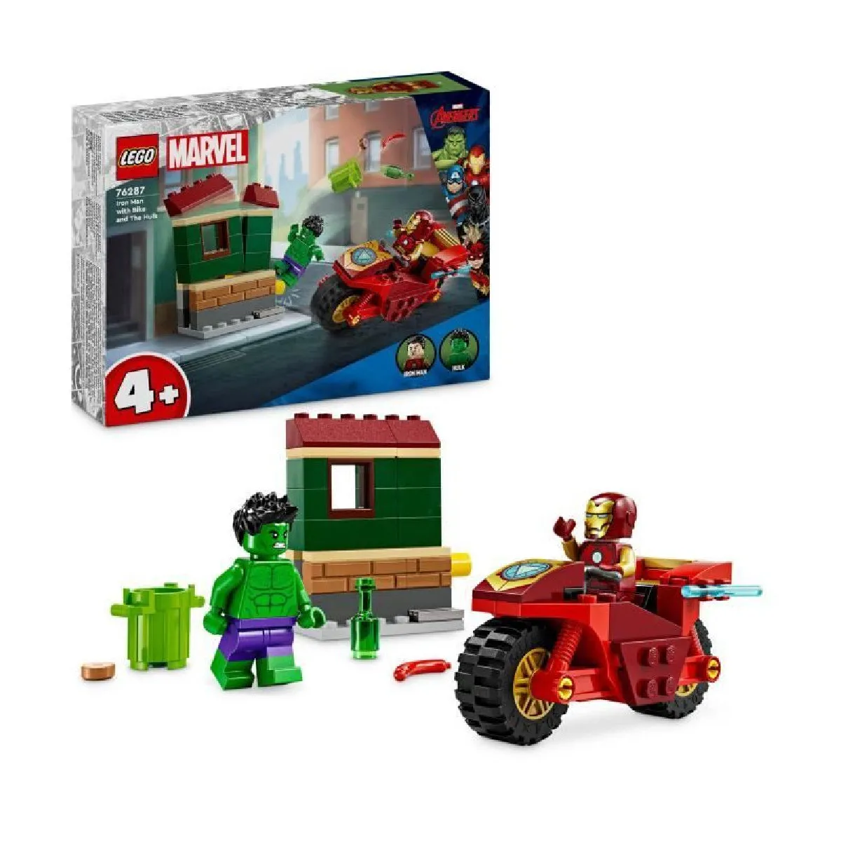 Lego Marvel Iron Man Avec Une Moto Et Hulk 76287 Lego La Boîte - vue 2