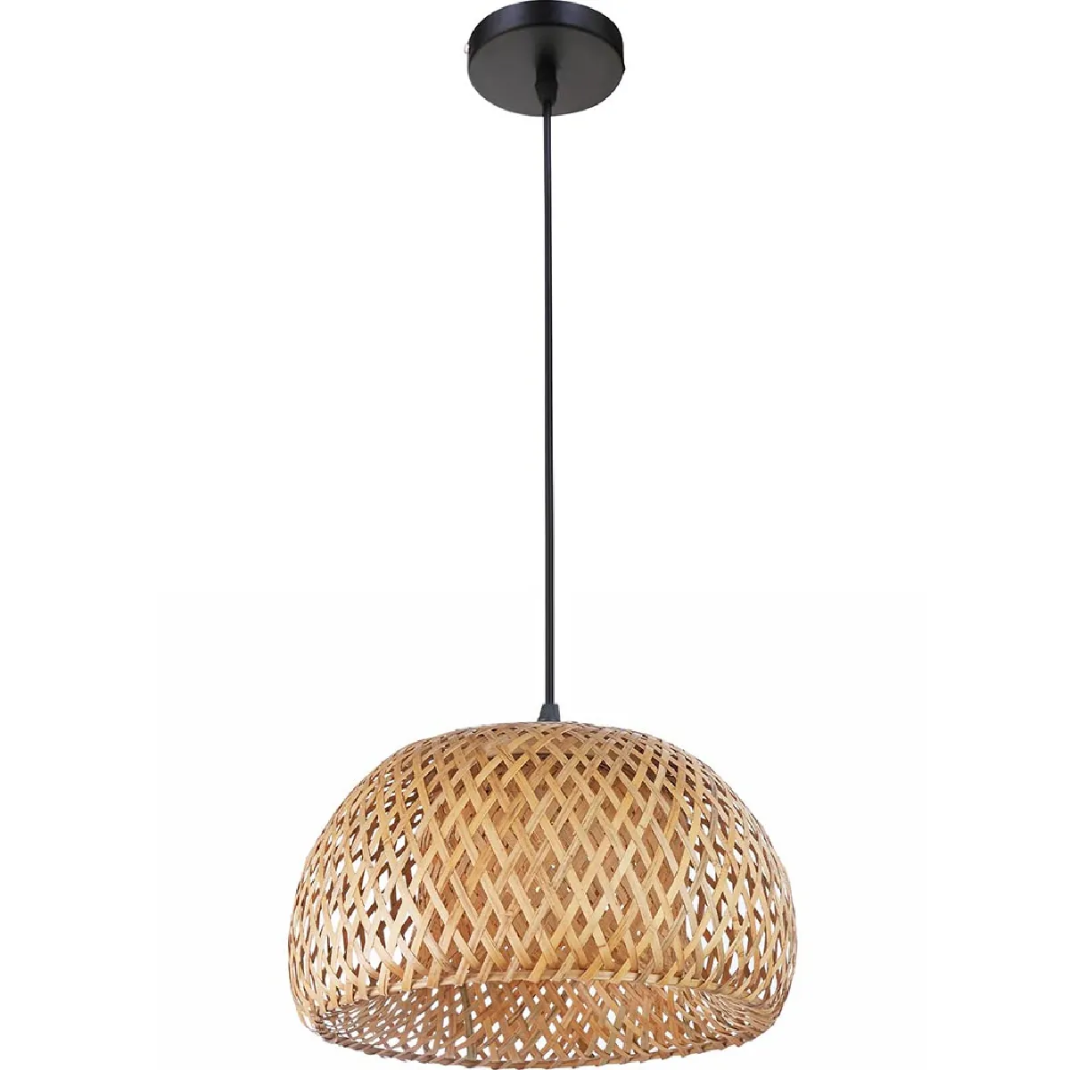 Lampe de plafond en bambou - Lampe suspendue de style Boho Bali - Talli Bois naturel