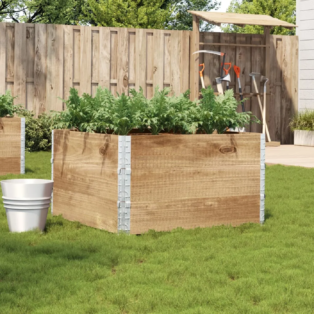 Vidaxl Jardinière empilable bois de pin - 100x100x60,5 cm