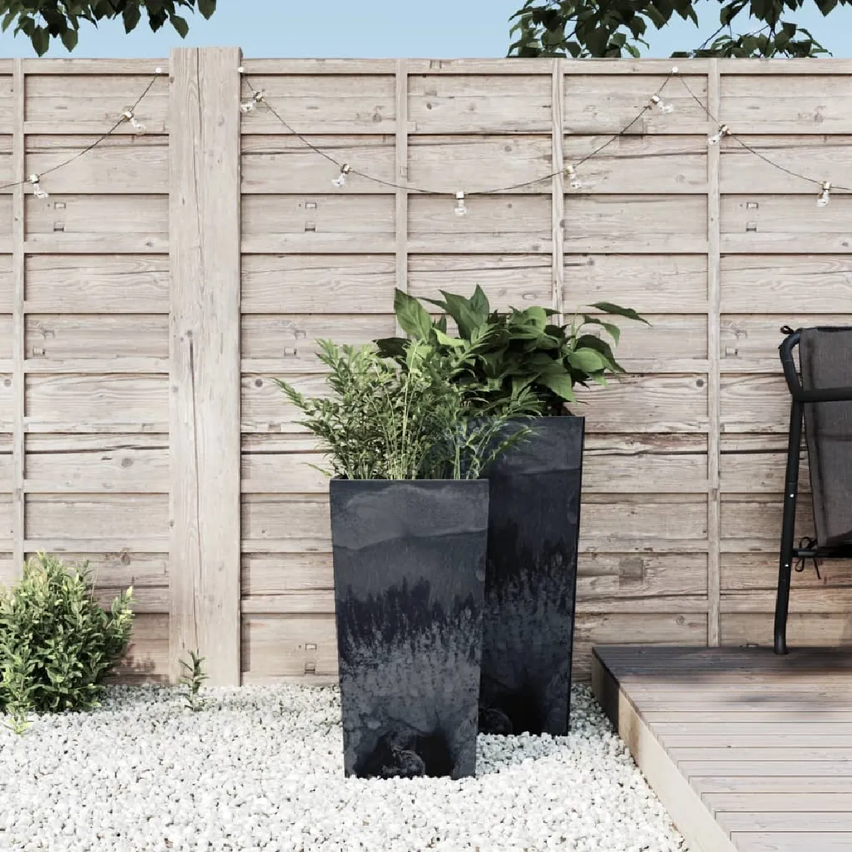 Vidaxl Jardinière Et Intérieur Amovible Anthracite Pp Aspect Béton364693 - Image 2