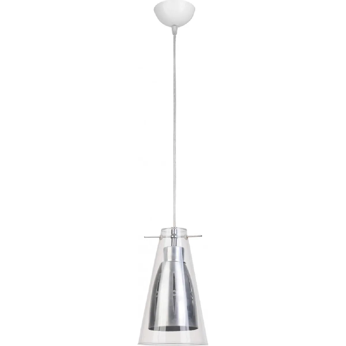 Lampe de plafond - Lampe suspendue - Acier et verre - Apolo Acier Lampe de plafond - Lampe suspendue - Acier et verre - Apolo Acier