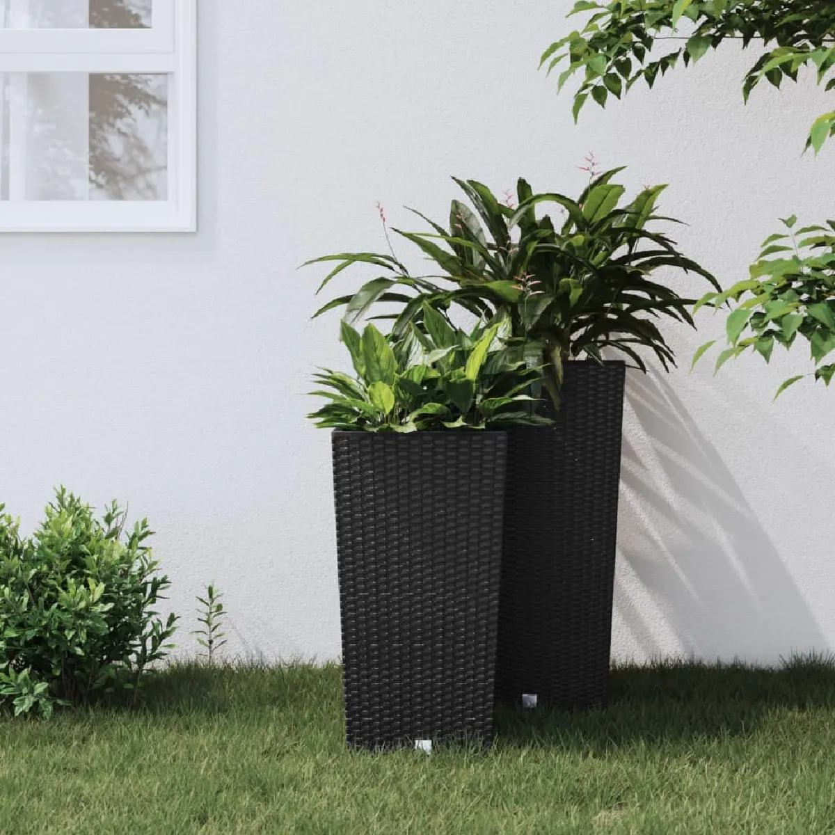 vidaXL Jardinière rotin PP