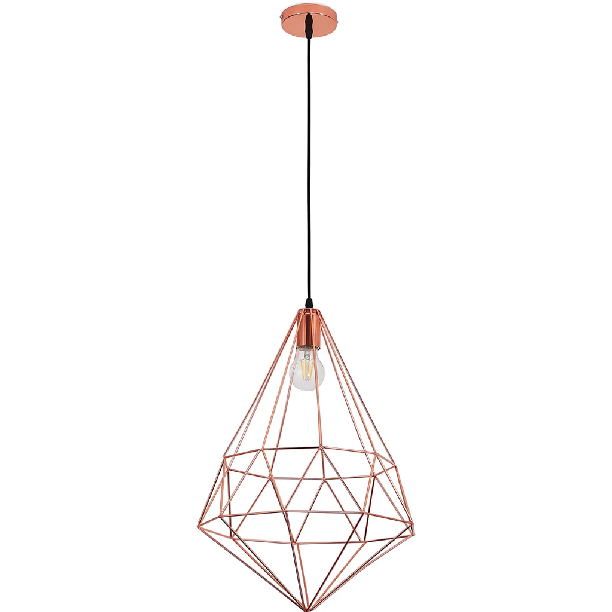 Lampe de plafond rétro - Lampe suspendue géométrique - Yak Rose Or Lampe de plafond rétro - Lampe suspendue géométrique - Yak Rose Or