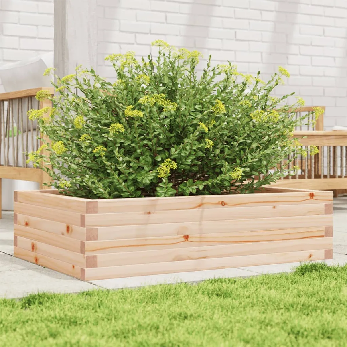 Vidaxl Jardinière hexagonale bois de pin 90x60