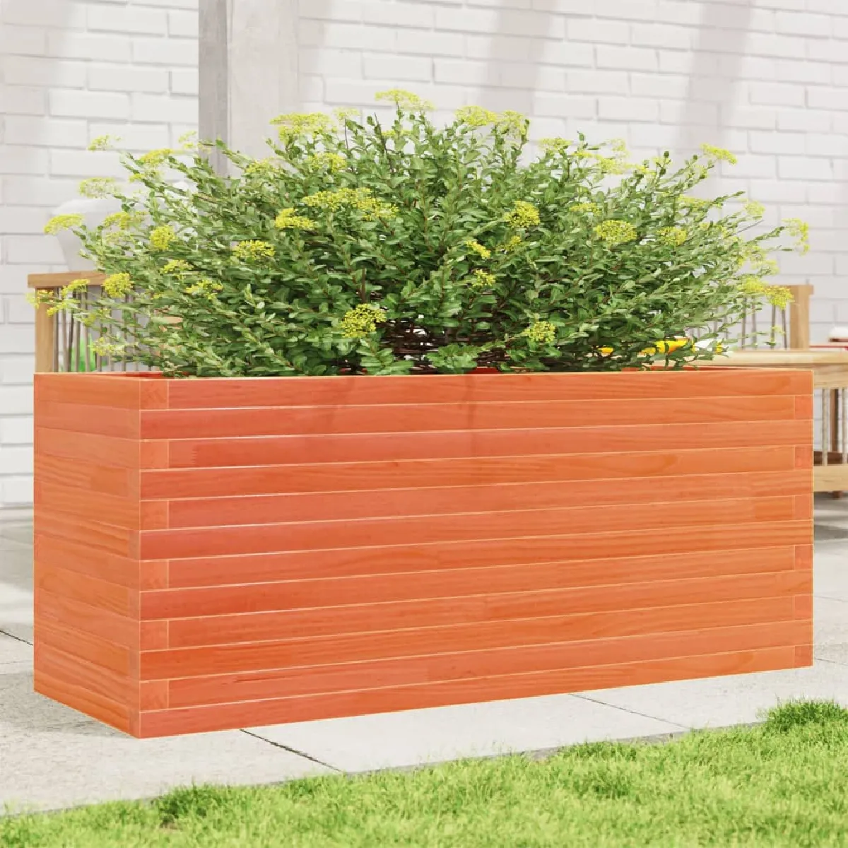 Vidaxl Marron Jardinière 110X40x46 Cm - Cire