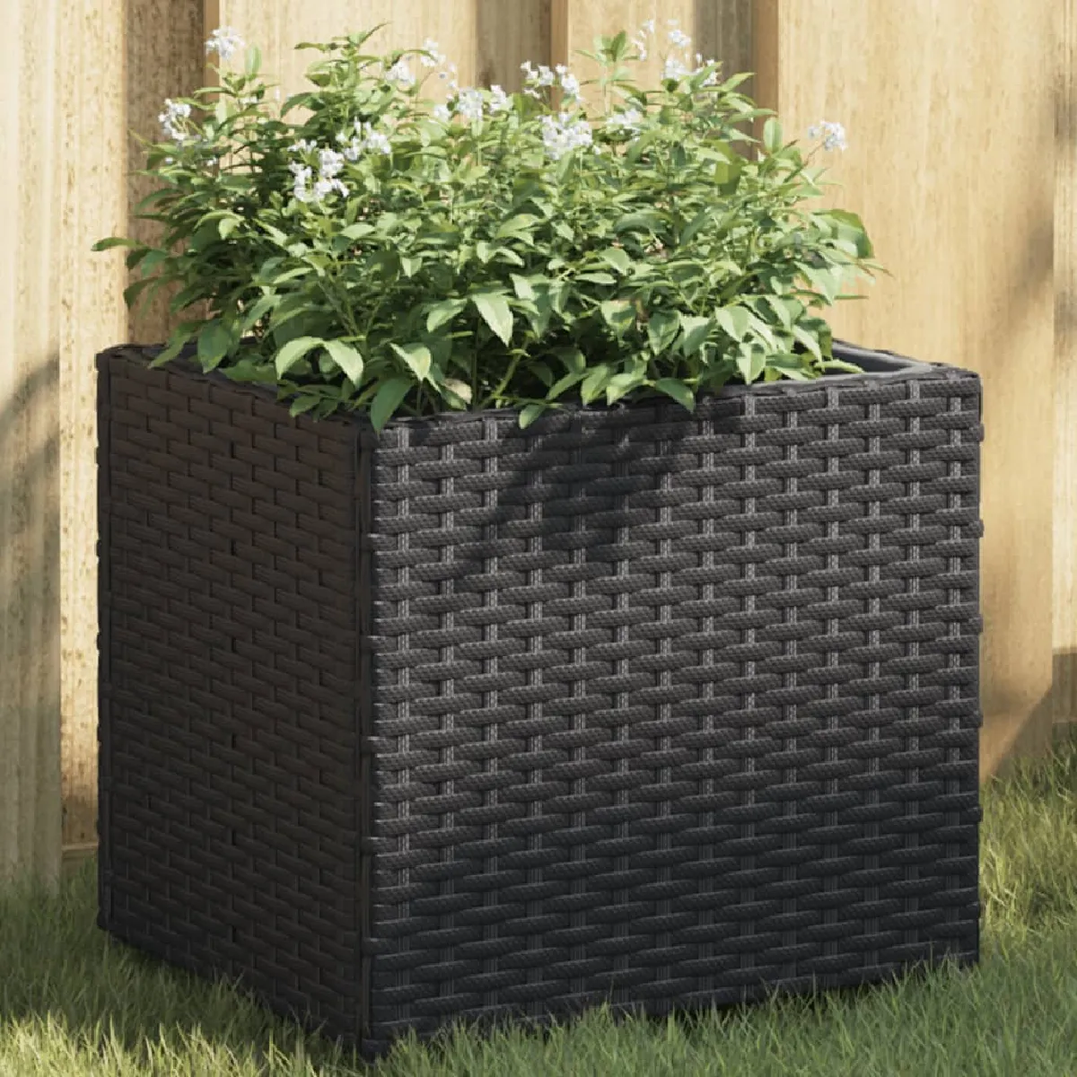 vidaXL Jardinière résine tressée - vue 3