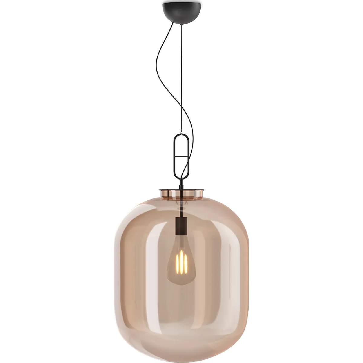 Lampe de plafond en cristal - Lampe suspendue design moyenne - Grau Ambre Lampe de plafond en cristal - Lampe suspendue design moyenne - Grau Ambre