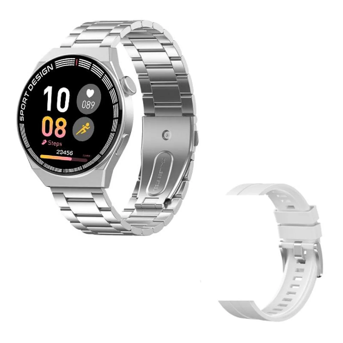 Yonis Argent Montre Connectée Avec Fréquence Cardiaque - Ée