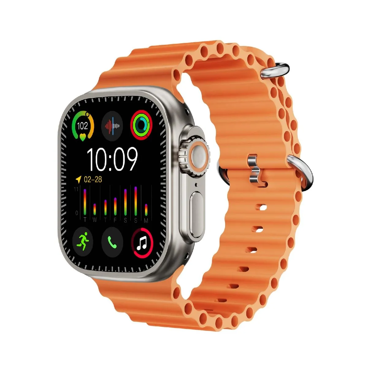 Yonis Montre Connectée Bluetooth - 2,2 Pouces - Or