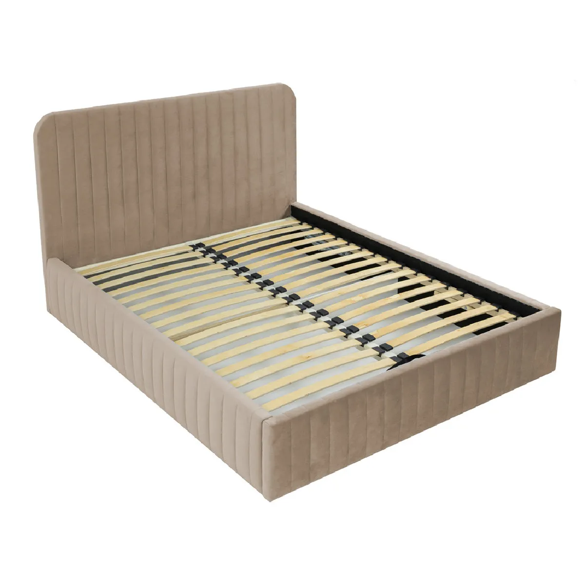 Bestmobilier lit coffre sommier Stuart - Marron