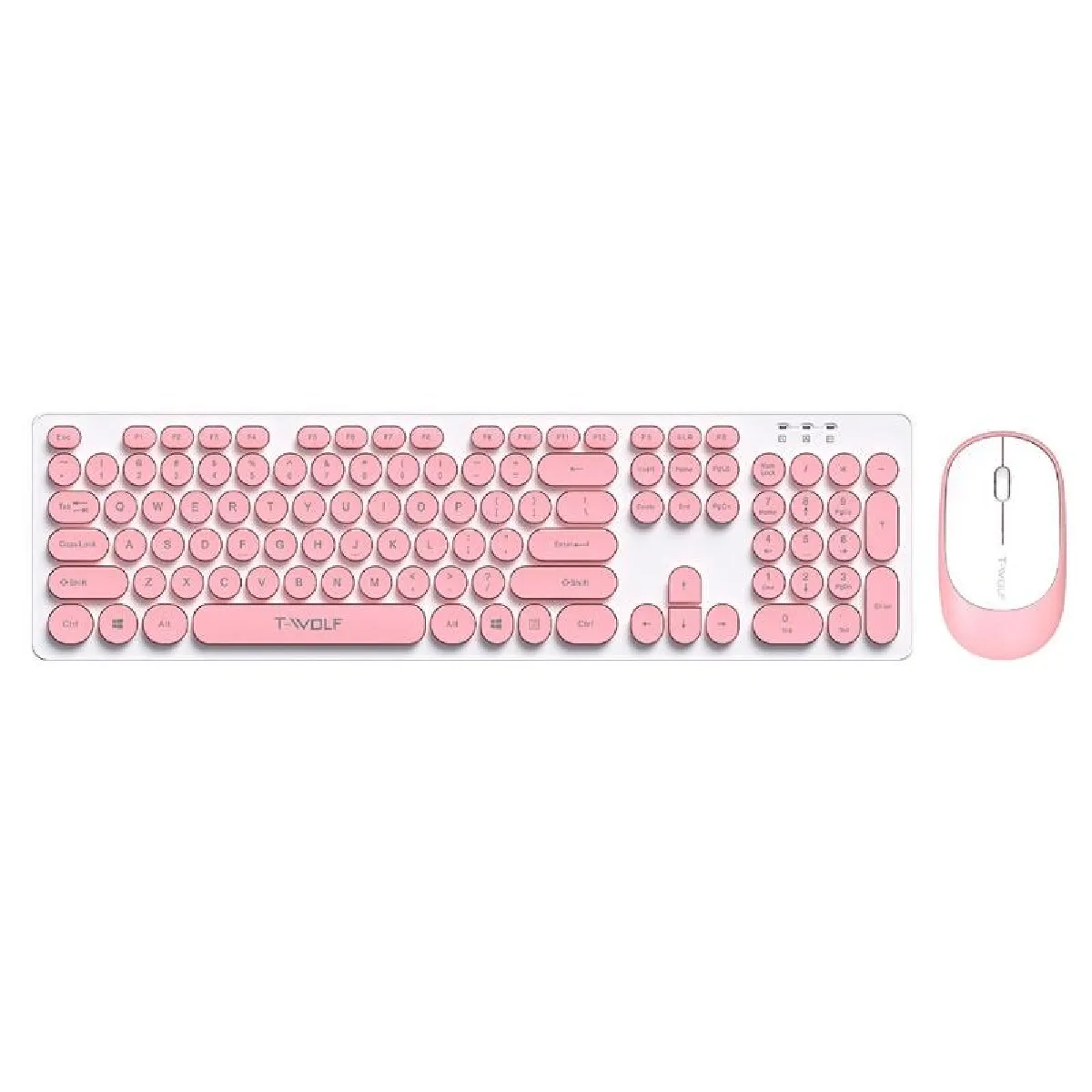 Yonis Rose Pack Clavier Souris Sans Fil