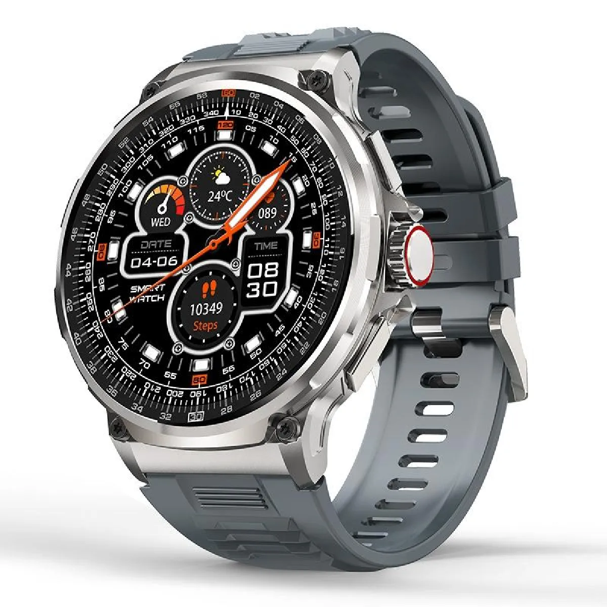 YONIS - Montre Connectée - Écran 1.85 Pouces - Bluetooth - Appels - Argent - Image 2
