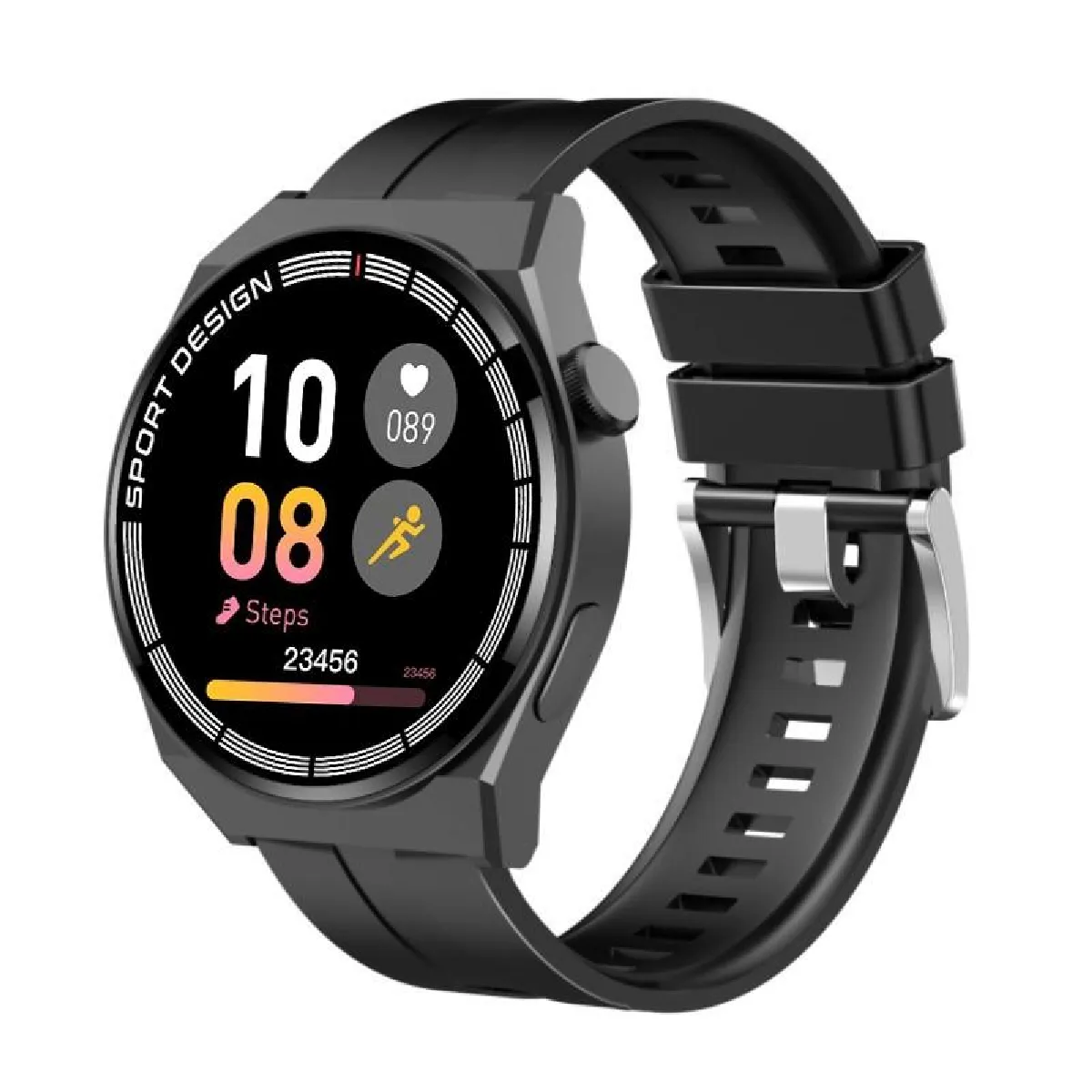 YONIS - Montre Connectée - 1.28 Pouces - Appels Bluetooth - NFC - Noir - Image 2
