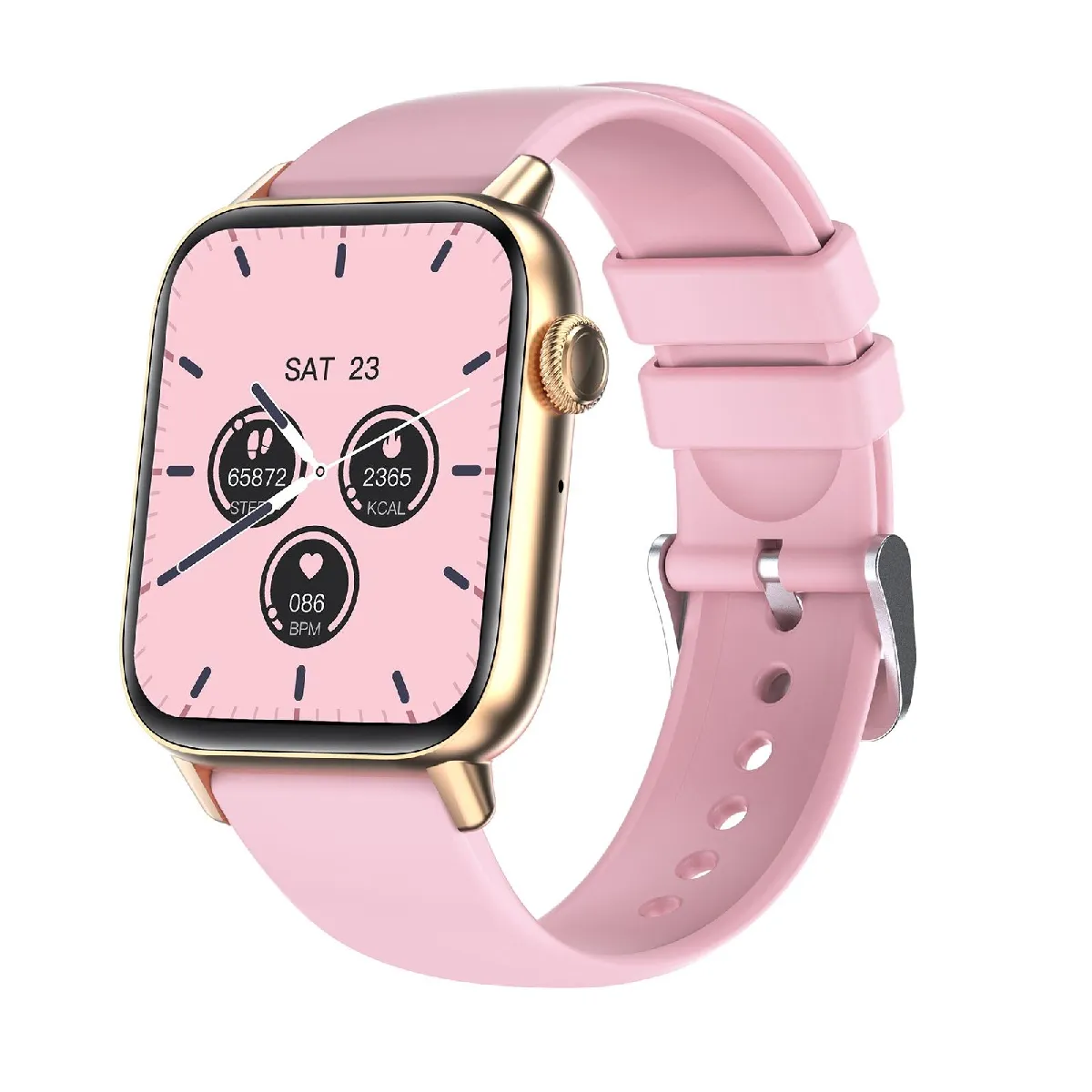 Yonis Rose Montre Connectée Avec Cardiofréquencemètre - 1,83 Pouces