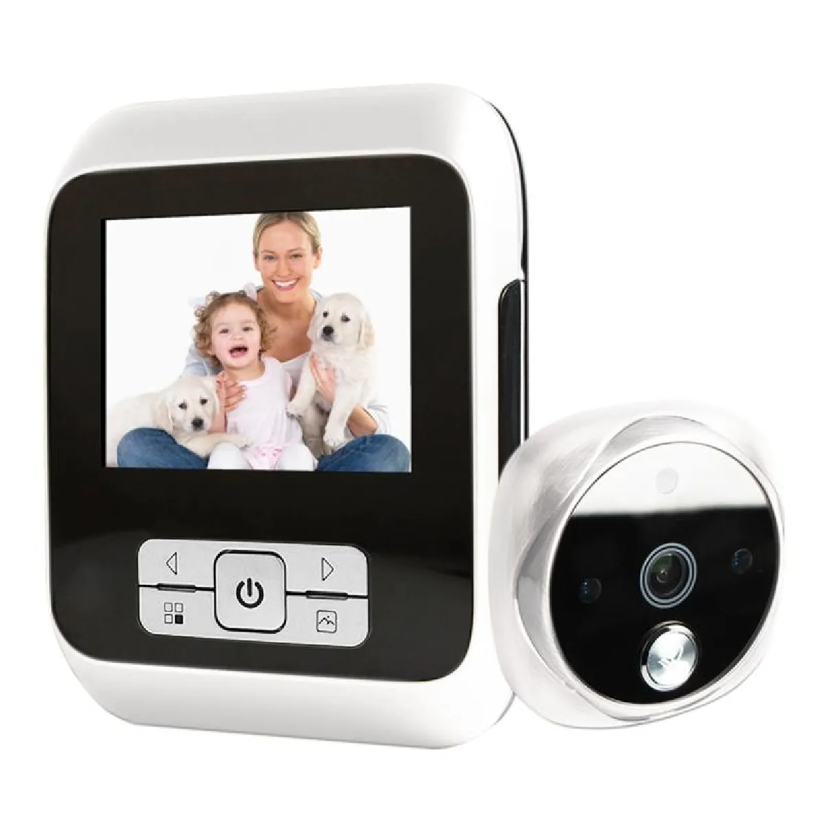 YONIS - Interphone Vidéo - Écran 3 Pouces - Caméra 3MP - Vision Nocturne - Carte TF 32GB - Blanc - Image 2
