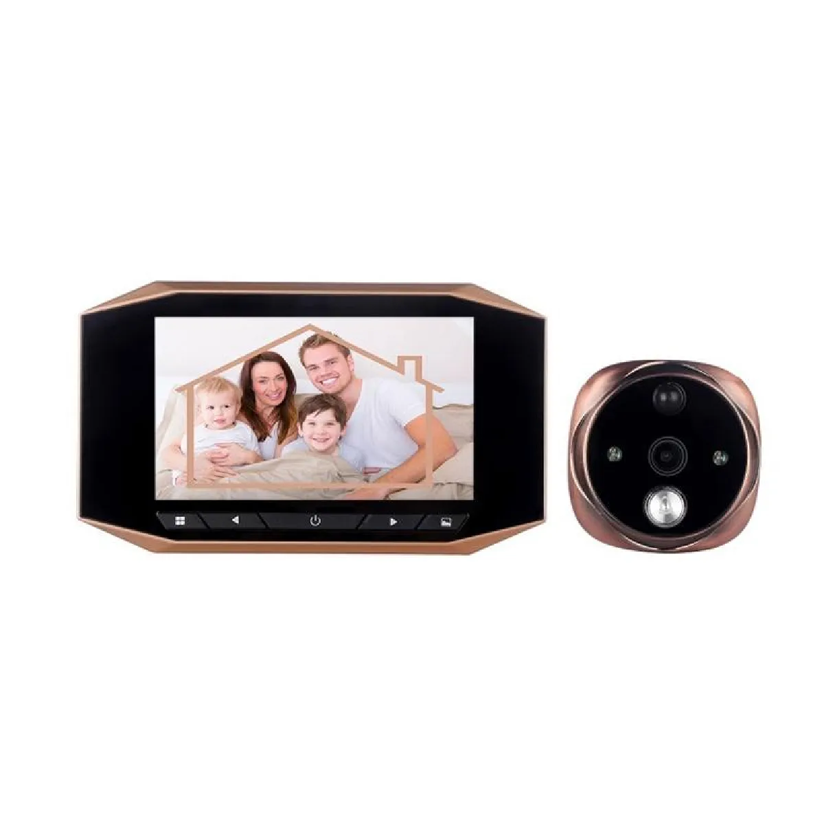 Yonis Interphone Vidéo Écran 3.5 Pouces Caméra 2.0Mp