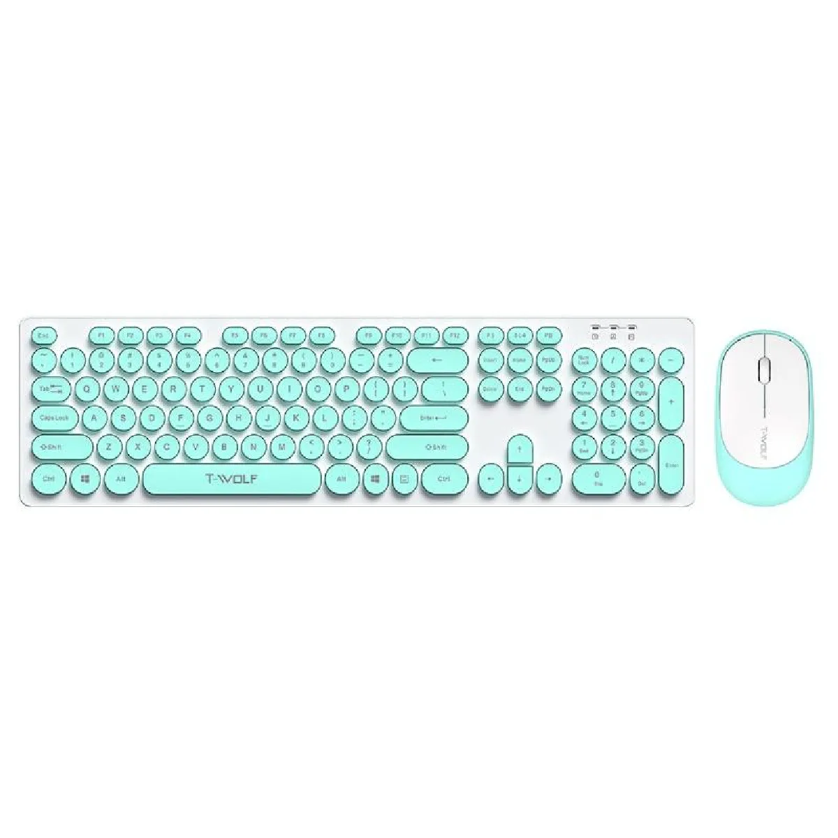 Yonis Bleu Pack Clavier Souris Sans Fil