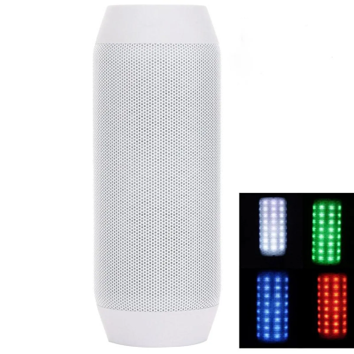 YONIS - Enceinte Bluetooth Portable - Avec Éclairage LED - Micro Intégré - Blanc - Image 3