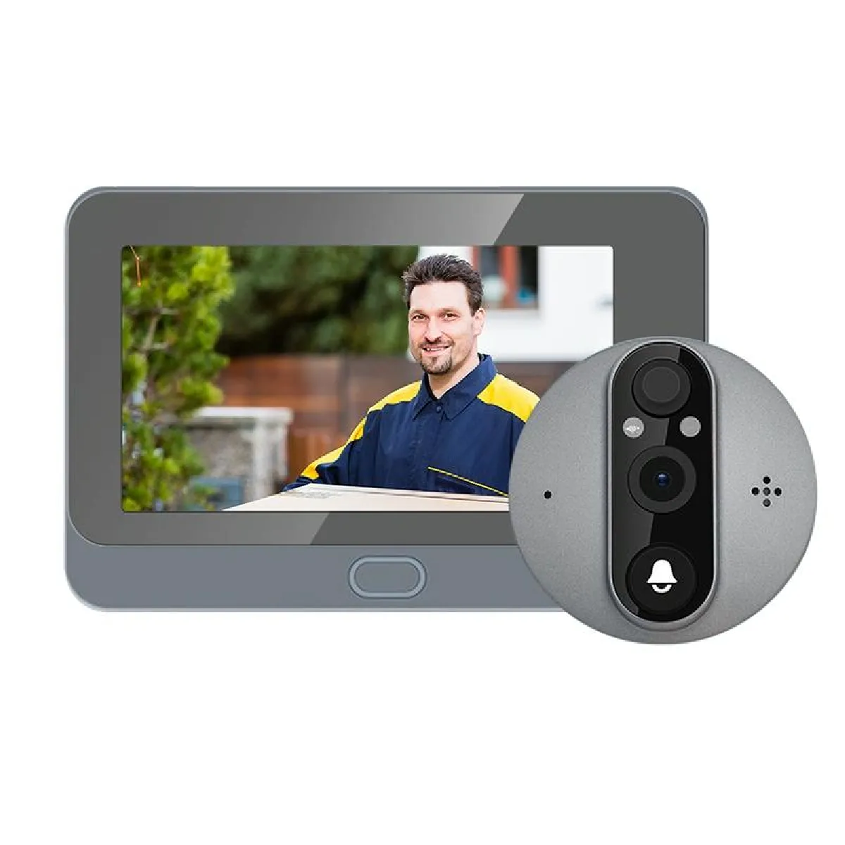 Yonis Interphone Vidéo 1080P Écran 4.3 Pouces Wifi