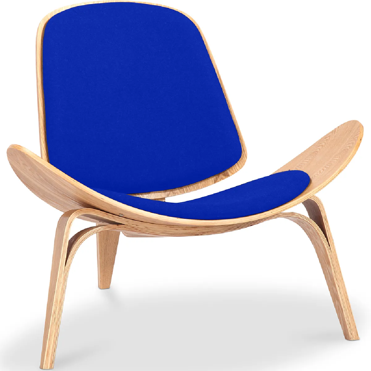 Fauteuil design - Fauteuil scandinave - Revêtement en tissu - Lucy Bleu foncé Fauteuil design - Fauteuil scandinave - Revêtement en tissu - Lucy Bleu foncé