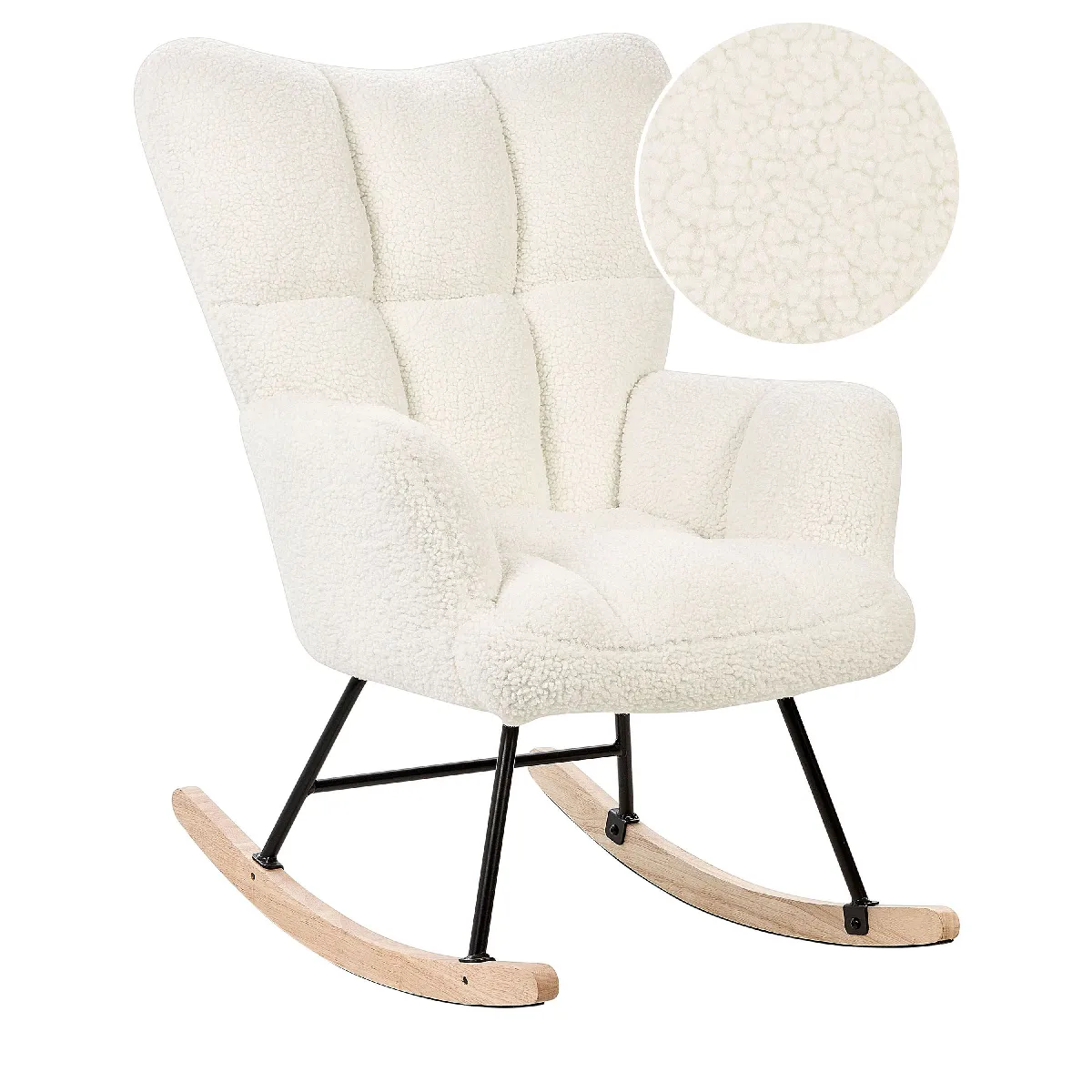 Beliani Fauteuil OULU - Blanc Beliani Fauteuil OULU - Blanc