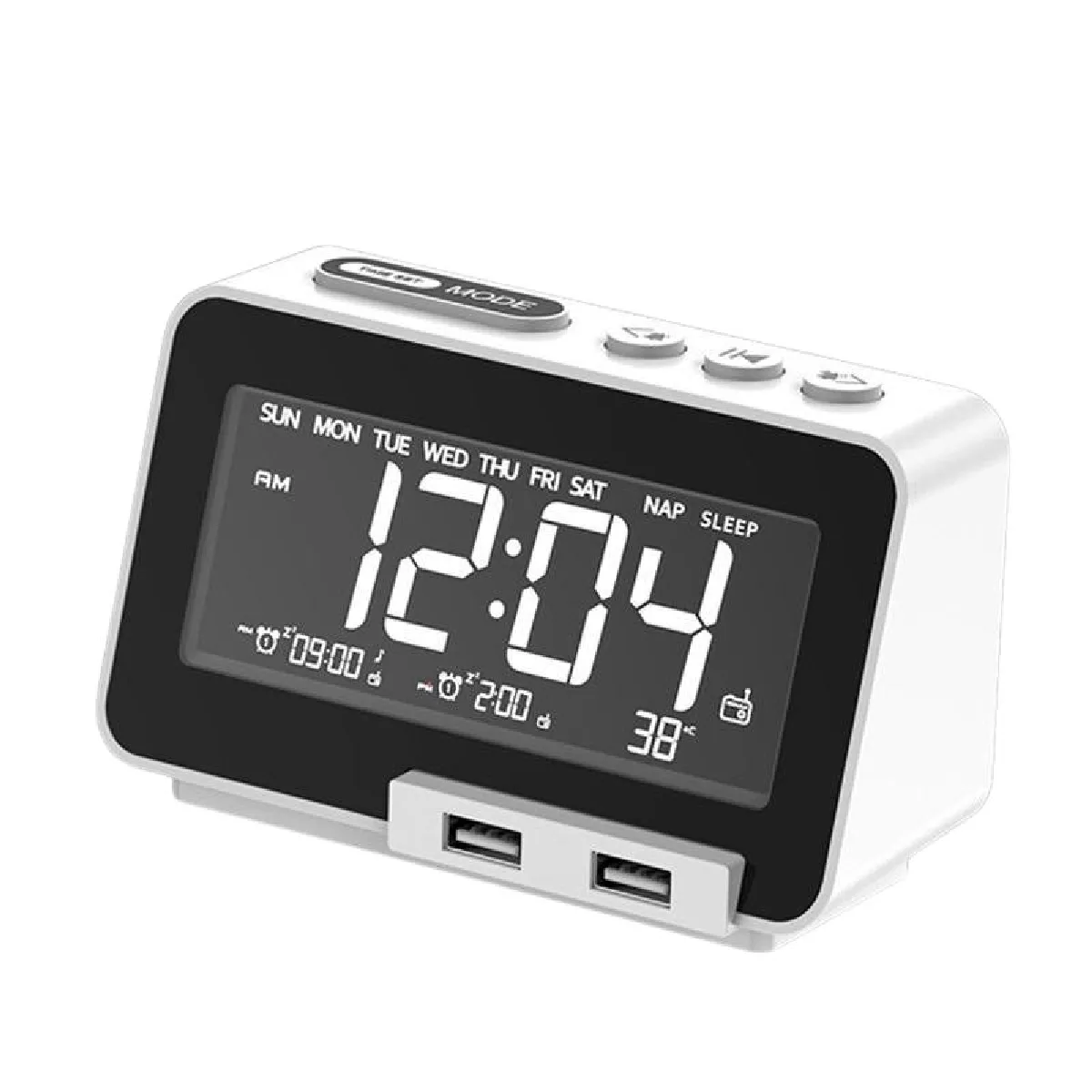 Yonis Blanc Mm Enceinte Sans Fil Bluetooth Fonction Radio - Image 3
