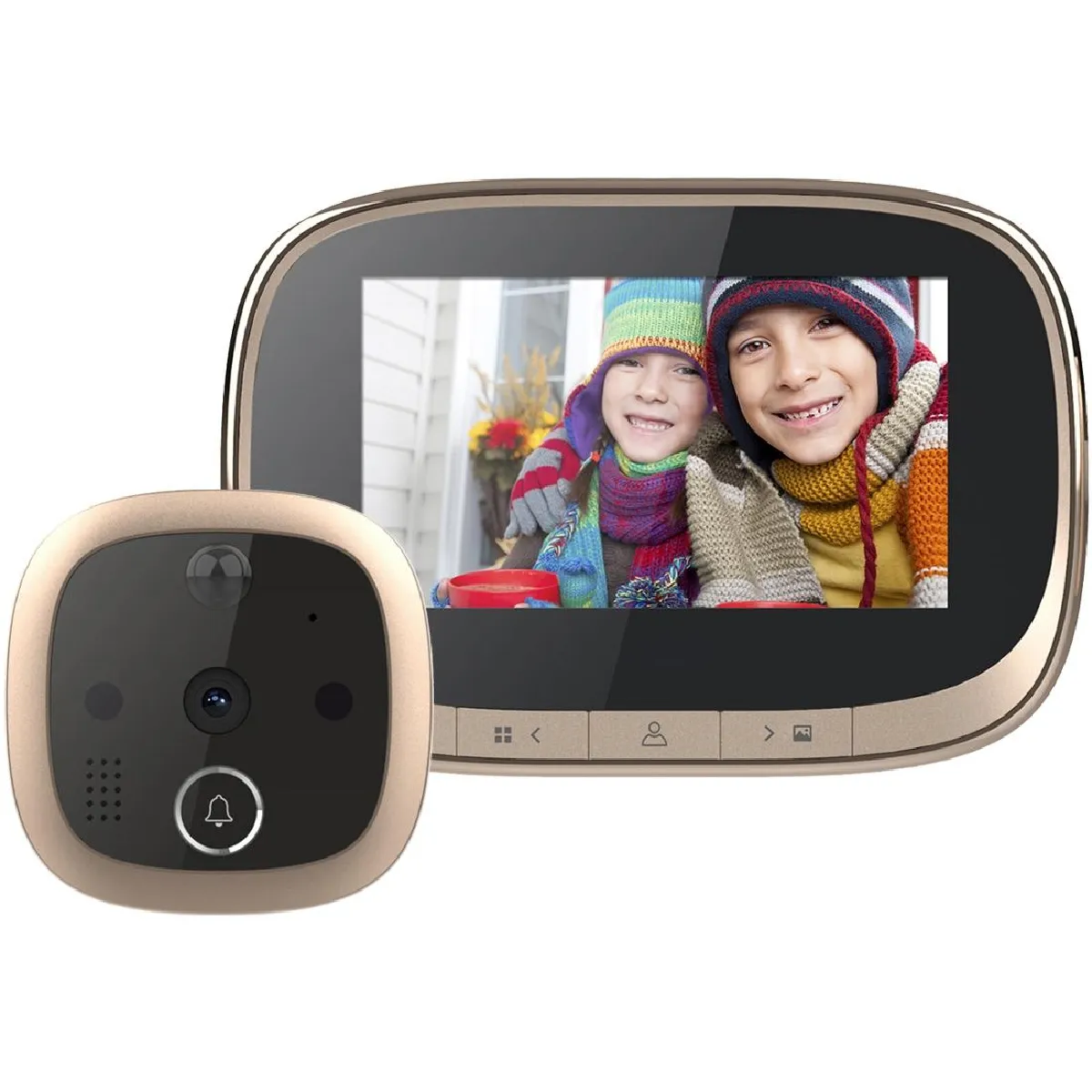 Yonis Interphone Vidéo Hd 1.0Mp Vision Nocturne 145 Degrés Grand Angle