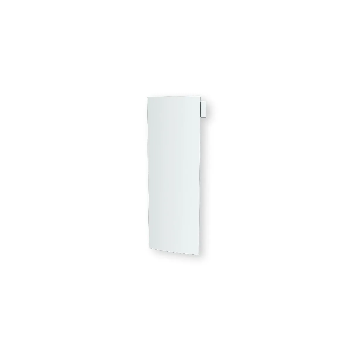 Radiateur &agrave; inertie vertical bomb&eacute; en fonte et verre blanc - 1500W