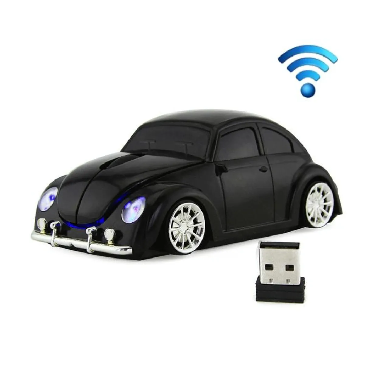 YONIS - Souris Sans Fil Forme Voiture - 1200 DPI - 3 Boutons - Bleue - Image 2