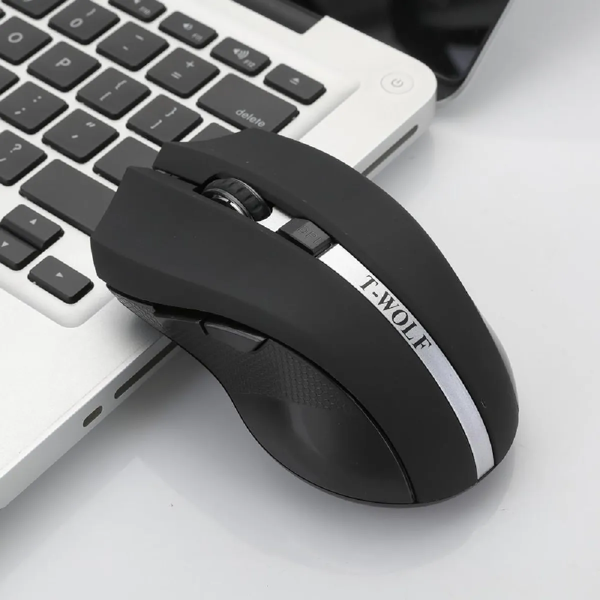 Non Communiqué Bleu Souris Sans Fil 5 Boutons 2000 Dpi Silencieuse Pour Gaming Et Bureau Noir Yonis - Image 2