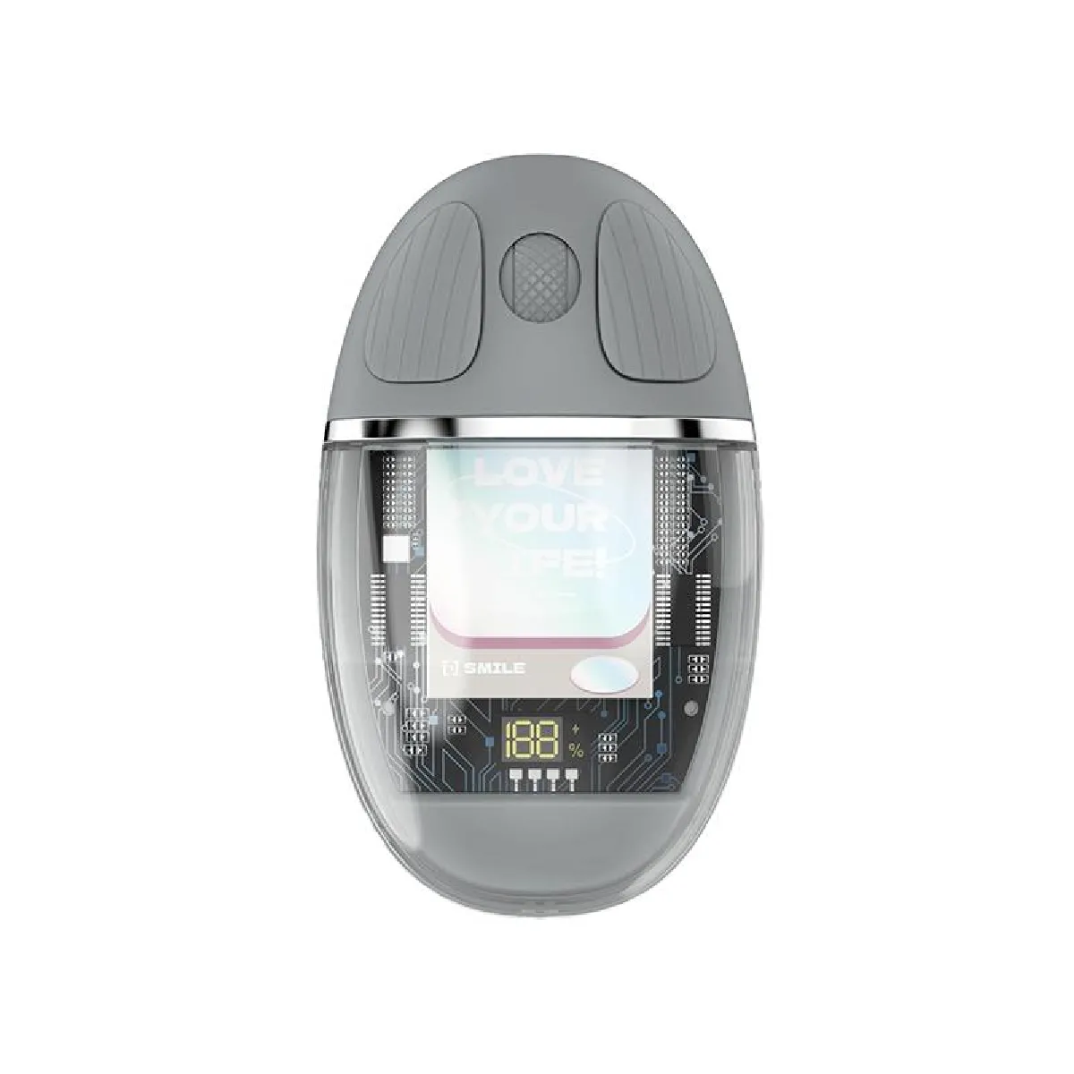 Yonis Gris Souris Sans Fil 2.4G Bluetooth 5.0 Led Ergonomique Rechargeable Compacte - Image 2