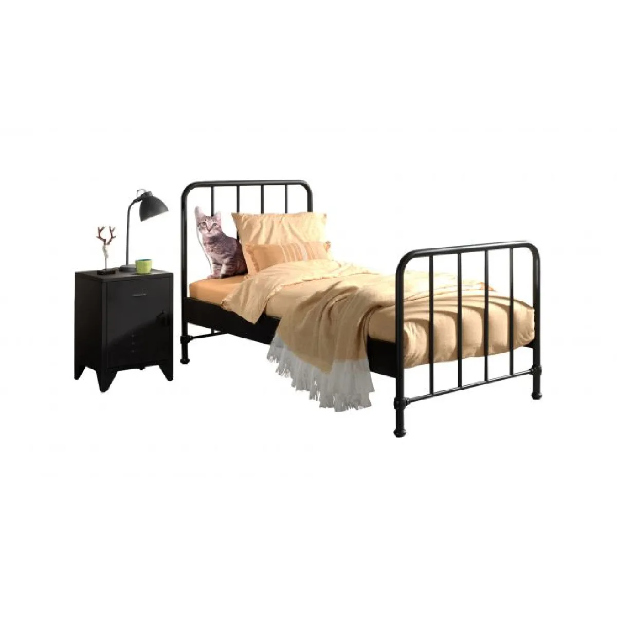 Lit BRONXX VIPACK 90x200 - Noir Lit BRONXX VIPACK 90x200 - Noir