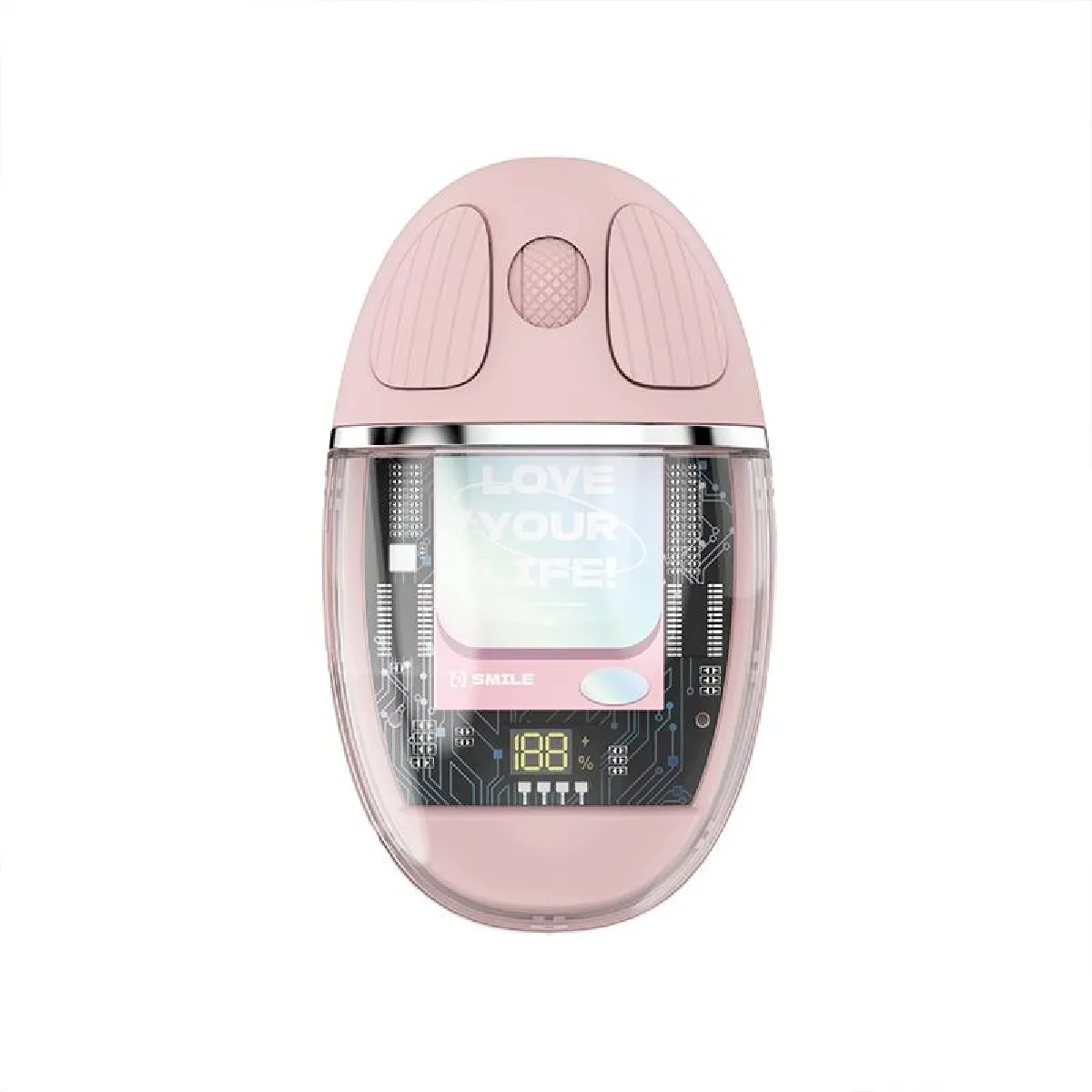 YONIS - Souris Sans Fil - Bluetooth 5.0 - Ergonomique - Rechargeable - Rose - Image 2