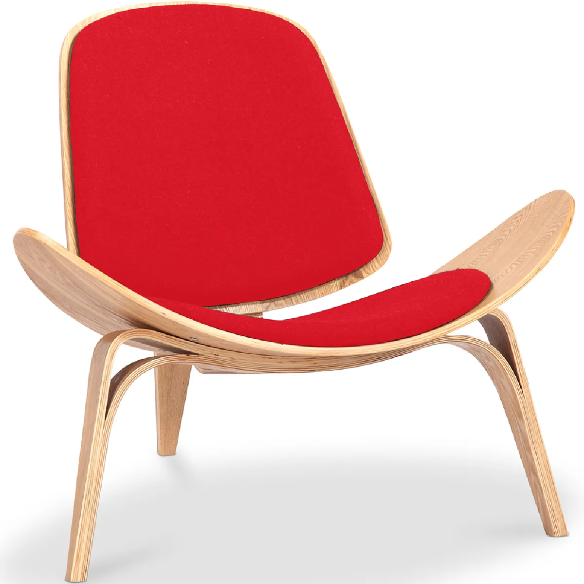 Fauteuil design - Fauteuil scandinave - Revêtement en tissu - Lucy Rouge Fauteuil design - Fauteuil scandinave - Revêtement en tissu - Lucy Rouge