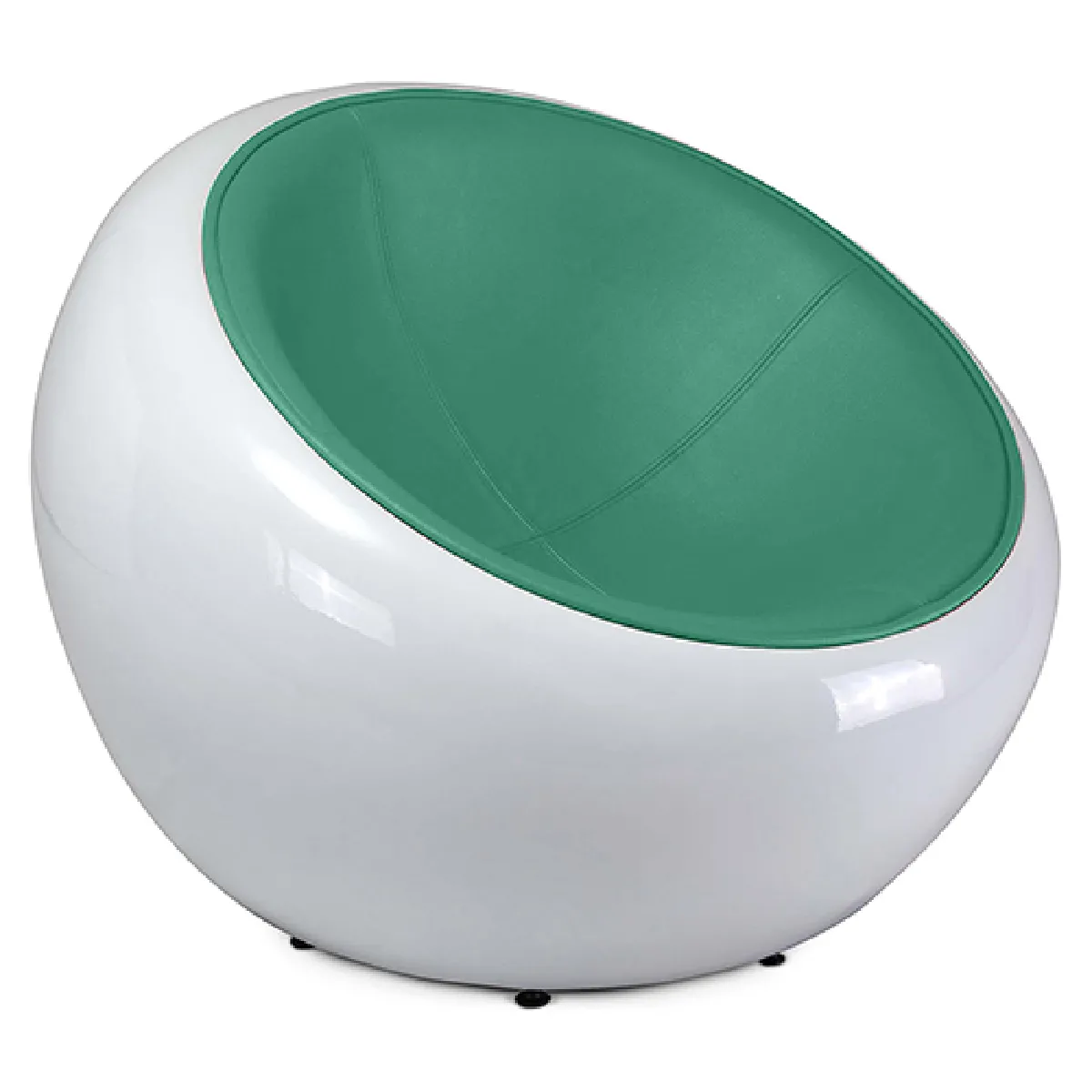 Fauteuil Egg Poco Chair - Simili Cuir Turquoise Fauteuil Egg Poco Chair - Simili Cuir Turquoise