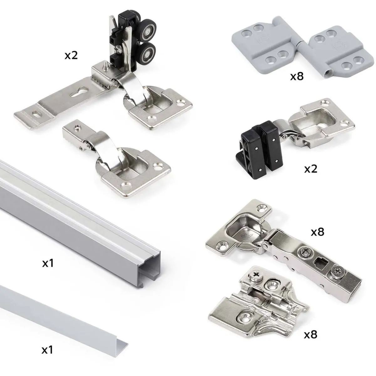 Emuca Kit Quincaillerie Portes Pliantes Twofold